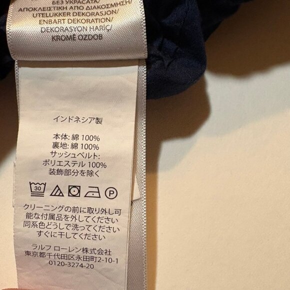 Polo Ralph Lauren Girls Blue Floral Cotton Dress 6X Sleeveless Pockets - Picture 11 of 11